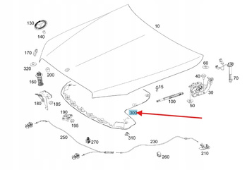 WYGŁUSZENIE PODBITKA MASKI MERCEDES GLC W253 OE A2536820026