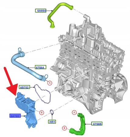 SEPARATOR ODMA SILNIKA 1.5 EB FORD KUGA FOCUS 2014- 2266326 _ DS7G-6A785-CA