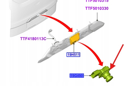 KAMERA PARKOWANIA TRANSIT CONNECT CUSTOM 2012- 1870553 _ DT1T-19G490-AC