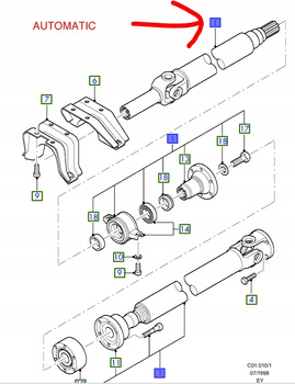 WAŁ NAPĘDOWY KRÓTKI FORD TRANSIT 1992-00_7239276_92VB-4K145-BFB