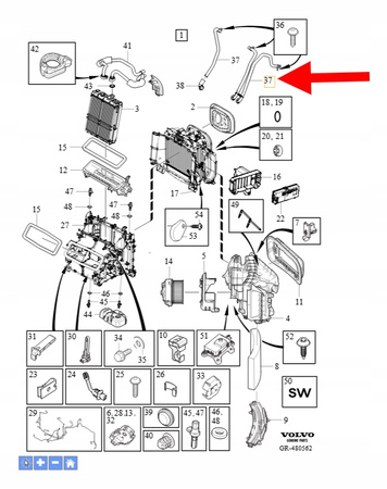 PRZEWÓD ODPROWADZAJĄCY PODCIŚNIENIA VOLVO XC90 2016- OM/OE 31497982