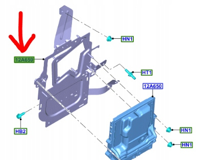 OBUDOWA MODUŁU KOMPUTERA FORD FOCUS Mk4 2018- OE 2474264 _ JX61-12A692-AD