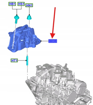 PODUSZKA SILNIKA FORD FOCUS Mk4 2018- 1.0 EB 2388441 _ JX61-6F012-AG