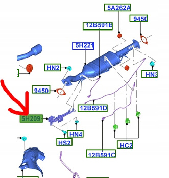 CZUJNIK DPF FORD EDGE 16- S-MAX GALAXY 2.0L TDCi _ 1916981 _ FS7A-5H209-BB