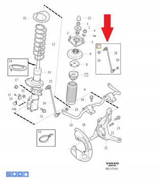 Łącznik stabilizatora Volvo OE 31201602