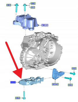 ŁAPA PODUSZKA SKRZYNI BIEGÓW MMT6 KUGA FOCUS 18- 2515232 _JX61-6P082-ED