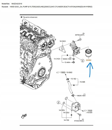 Filtr oleju - Mazda 3 BP Mazda 6 GL Mazda CX-30 DM_PY8W14302
