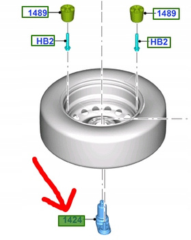 UCHWYT KOŁA ZAPASOWEGO FORD TRANSIT CONNECT 2013- 1808647 _ DV61-1402-AA