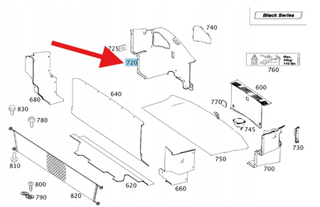 OSŁONA ZAMKA DACHU OKŁADZINA BAGAŻNIKA MERCEDES SL W230 OE A2306904241