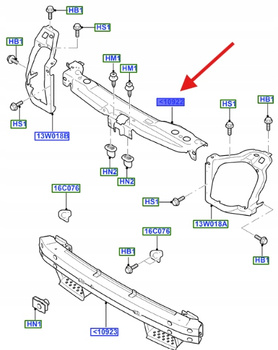 PAS PRZEDNI GÓRNY FORD TRANSIT MK6 2013 1818437 _ CC11-5D066-AC