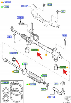 IZOLACJA GUMOWA FOCUS 2004-11 KUGA 2008-12 1251934 _ 3M51-3C716-AA