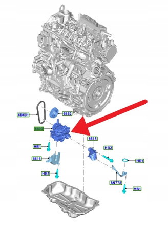 POMPA OLEJU 2.0 ECOBLUE TRANSIT KUGA FOCUS 2018- OE 2290087 _ HG9Q-6600-BA