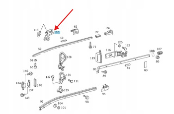 ROLKA GÓRNA DRZWI PRZESUWNYCH PRAWYCH MERCEDES VITO W638 A6387601247