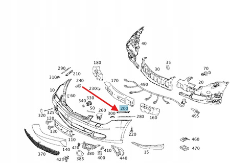 WSPORNIK MOCOWANIE OSŁONY SILNIKA LEWE MERCEDES E W213 W238 OE A2135240340