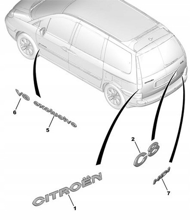 Emblemat napis tył CITROEN 8665 v7