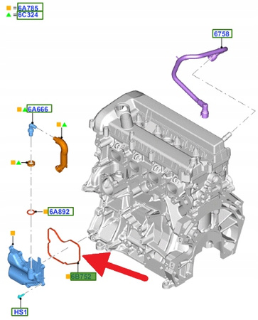 USZCZELKA SEPARATORA OLEJU FORD FIESTA FOCUS KUGA 1119856 _ 1S7G-6B752-AC