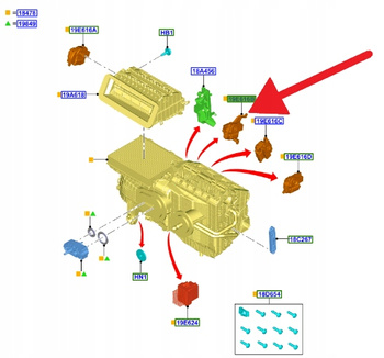 SILNIK REGULACJI NAWIEWU KUGA MACH-E FOCUS 2018- 2205199 _ JX6A-19E616-AA