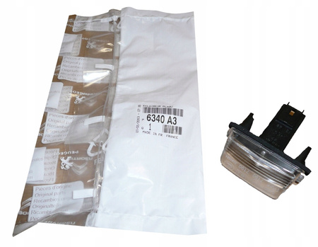 LAMPKA OŚWIETLENIA TABLICY REJESTRACYJNEJ CITROEN C3 C4 C5 SAXO OE 6340A3