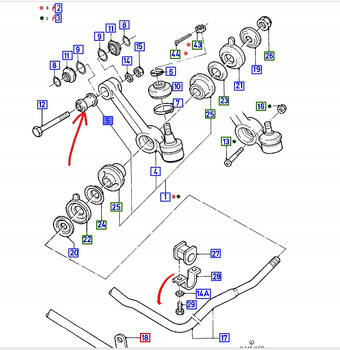 TULEJA WAHACZA PRZÓD DOLNA FORD P100 SIERRA  _ 1619120 _ 81AB-3063-BB