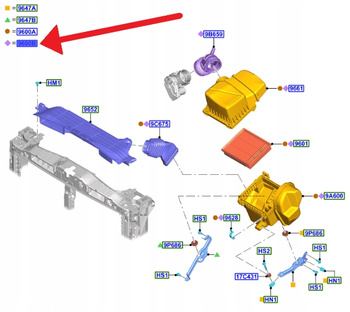 OBUDOWA FILTRA POWIETRZA 2.5L HYBRYDA KUGA 2023- 2715710 _ LX61-9C662-MB