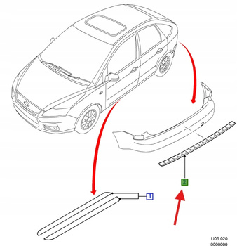 OSŁONA PROGU FOCUS MK2 2007- 2011 1580166 _ AM8M5J-17E960-AA