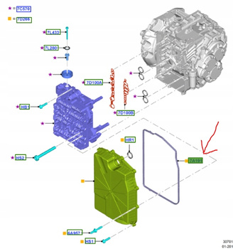 USZCZELKA MISKI OLEJOWEJ FORD POWERSHIFT 6DCT450_1729452_7M5R-7A191-AA