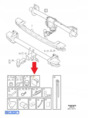 ZAŚLEPKA HAKA HOLOWNICZEGO ZDERZAKA TYŁ VOLVO XC90 XC60 EX40 OE 31439260
