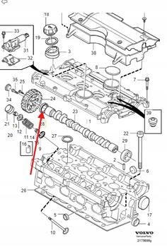 USZCZELNIACZ WAŁKA ROZRZĄDU B4 B5 B6 VOLVO S60 V60V40 XC60 OE 9458309