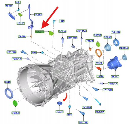 CZUJNIK POŁOZENIA NEUTRALNEGO RANGER TRANSIT OE 1829384 _ BK3R-7J066-AC