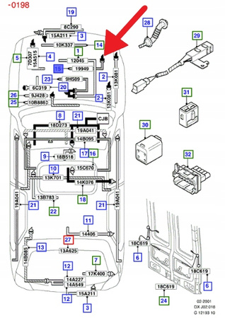 PRZEWÓD KLIMATYZACJI FORD FIESTA PUMA 1997- OE 1038535 _ 96FG-19E753-AE