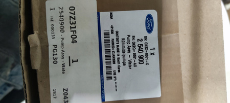 POMPA WODY 2.0 ECOBLUE FORD S-MAX GALAXY EDGE 18- 2540900 _ GK2Q-8501-AD