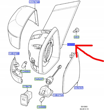 LUSTERKO ZEWNĘTRZNE LEWE FORD FOCUS Mk2 2007-_1728310_8M51-17683-UF