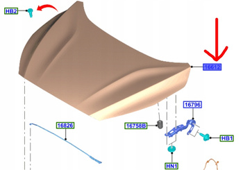MASKA PRZEDNIA FORD FOCUS MK4 2018-2022 2513128 _ PJX7B-A16610-CA