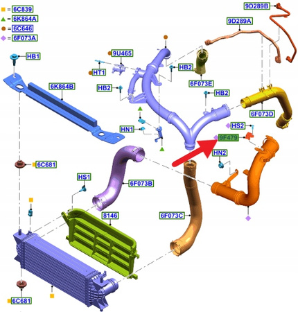 CZUJNIK CISNIENIA KOLEKTORA 2.7 3.0 V6 FORD RANGER 2476098 _ KK2A-9F479-AB