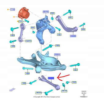 WAHACZ ZAWIESZENIE TYLNE FORD EDGE MK2 GALAXY MK4 2478012 _ E1GC-5K898-AXC