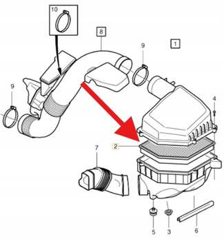 FILTR POWIETRZA B6 3.0 3.2 VOLVO S60 V60 2011- XC60 09- S80 V70 OE 30745344