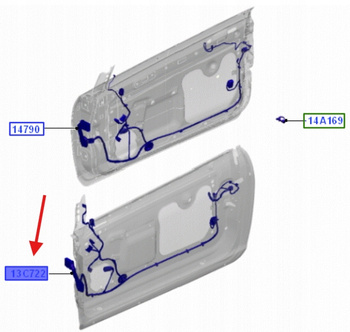 WIĄZKA PRZEWODÓW DRZWI FOCUS MK2 2006 1448597 _ 3M51-R045B54-CD34X1