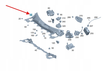 PODSZYBIE OSŁONA DOLNA SZYBY MERCEDES EQA W243 B W247 OE A2478302800
