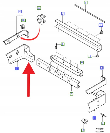 NAROŻNIK ZDERZAKA TYLNEGO PRAWY TRANSIT 2000- 4658089 _ YC15-17926-AFYBB4
