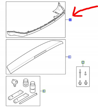 DOKŁADKA ZDERZAKA TYŁ FORD FOCUS Mk2 KOMBI 2004-2008 _1373633_AM4M5J-17F884-BAXWAA