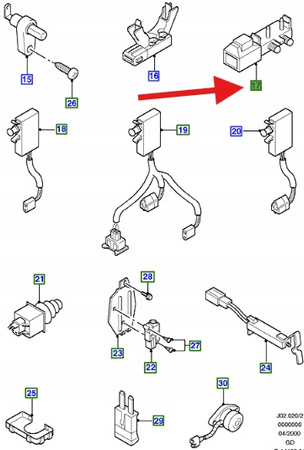PRZEŁĄCZNIK ALARM BAGAŻNIKA MONDEO 1996- 2000 OE 1032753 _ 97BG-14017-EA