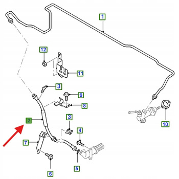 RURKA HYDRAULICZNEGO UKŁADU SPRZĘGŁA RANGER 1489110 _ 6M34-7T504-FC