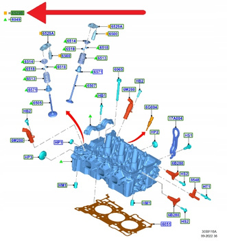 DŹWIGIENKI ZAWOROWE 1.2 1.5 EB KA FOCUS 2018- OE 2608135 _ GN1G-6G093-AB