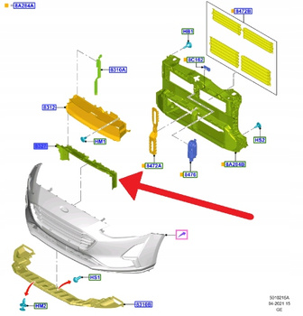 KIEROWNICA POWIETRZA PRZÓD FORD FOCUS 2018- OE 2581099 _ NX7B-8314-BB