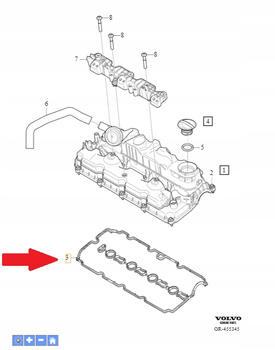 Uszczelka pokrywy zaworów Volvo OE 31480574