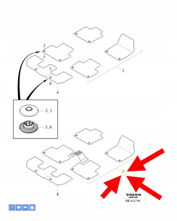 ZESTAW DYWANIKÓW GUMOWYCH JASNE VOLVO XC90 2016- OEM/OE 32338451