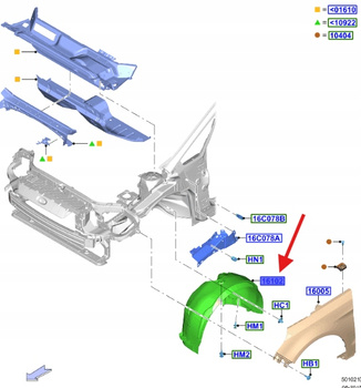 NADKOLE WEWNĘTRZNE PRAWY PRZÓD SMAX GALAXY 2015-19 1930477 _ EM2B-R16114-AL