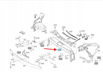WZMOCNIENIE PAS PRZEDNI MERCEDES CLS W218 OE A2186200015