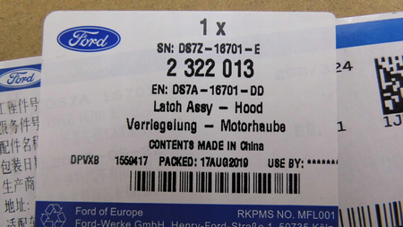ZAMEK MASKI LEWY FORD MONDEO Mk5 2014-