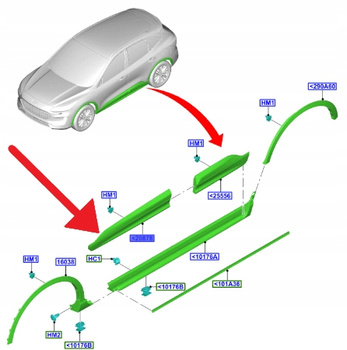 NAKŁADKA DRZWI LEWY PRZÓD KUGA ESCAPE 2020- 2451280 _ LV4B-S20849-AC5YZ9